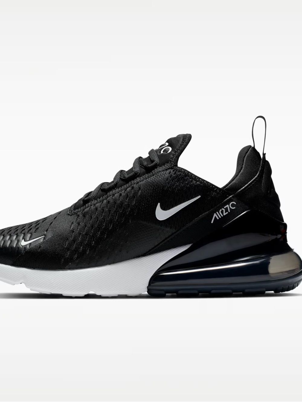 Nike Air Max 270 Black with White Accents Sneakers
